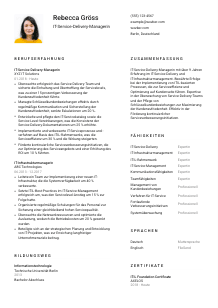 Lebenslauf-Vorlage für IT-Service-Delivery-Manager*in #1
