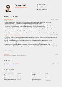 Lebenslauf-Vorlage für Technologie-Manager*in #3