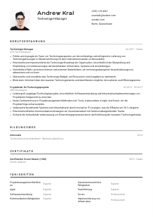 Lebenslauf-Vorlage für Technologie-Manager*in #2