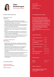 Lebenslauf-Vorlage für Web-Projektmanager*in #3