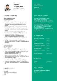 Lebenslauf-Vorlage für Blockchain-Forscher*in #2