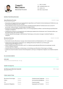 Lebenslauf-Vorlage für Blockchain-Forscher*in #3