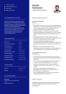 Lebenslauf-Vorlage für Cyber-Sicherheitsanalyst*in #3