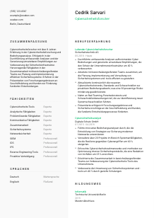 Lebenslauf-Vorlage für Cybersicherheitsforscher*in #2