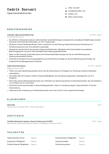 Lebenslauf-Vorlage für Cybersicherheitsforscher*in #3