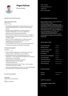 Lebenslauf-Vorlage für Ethical Hacker*in #3
