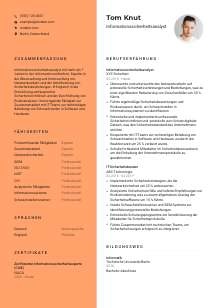 Lebenslauf-Vorlage für Informationssicherheitsanalyst*in #3