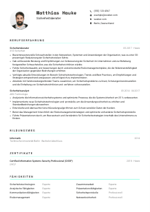 Lebenslauf-Vorlage für Sicherheitsberater*in #3