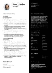 Lebenslauf-Vorlage für SOC-Analyst*in #3