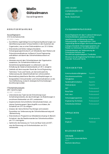 Lebenslauf-Vorlage für Social Engineer*in #2