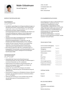 Lebenslauf-Vorlage für Social Engineer*in #1