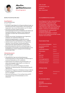 Lebenslauf-Vorlage für Social Engineer*in #3