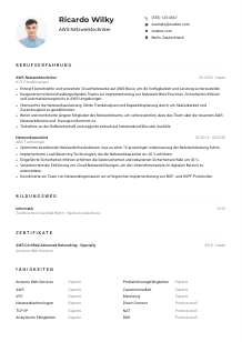 Lebenslauf-Muster für AWS-Netzwerktechniker*in