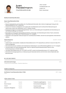 Lebenslauf-Vorlage für Cloud-Netzwerktechniker*in #2