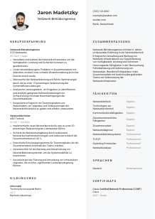 Lebenslauf-Vorlage für Netzwerk Betriebsingenieur*in #2