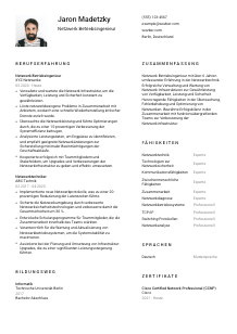 Lebenslauf-Vorlage für Netzwerk Betriebsingenieur*in #1