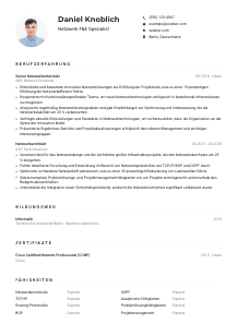 Lebenslauf-Muster für Netzwerk F&E Spezialist*in