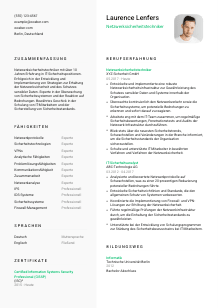 Lebenslauf-Vorlage für Netzwerksicherheitstechniker*in #2
