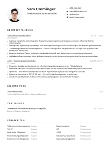 Lebenslauf-Muster für Telekommunikationstechniker*in