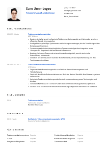 Lebenslauf-Vorlage für Telekommunikationstechniker*in #1