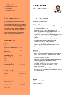 Lebenslauf-Vorlage für VOIP-Netzwerktechniker*in #3