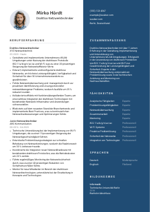 Lebenslauf-Vorlage für Drahtlos-Netzwerktechniker*in #2