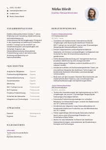Lebenslauf-Vorlage für Drahtlos-Netzwerktechniker*in #3