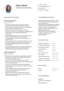 Lebenslauf-Vorlage für Drahtlos-Netzwerktechniker*in #1