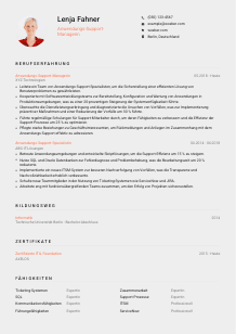 Lebenslauf-Vorlage für Anwendungs-Support-Manager*in #3