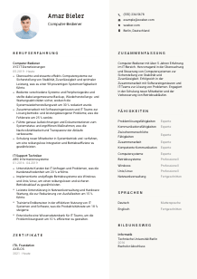 Lebenslauf-Vorlage für Computer-Bediener*in #2