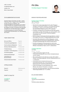 Lebenslauf-Vorlage für Desktop-Support-Techniker*in #2