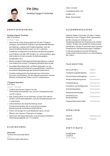 Lebenslauf-Vorlage für Desktop-Support-Techniker*in #1