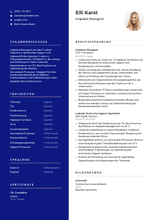 Lebenslauf-Vorlage für Helpdesk-Manager*in #3