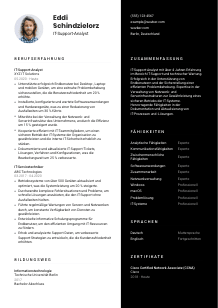 Lebenslauf-Vorlage für IT-Support-Analyst*in #3