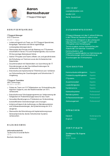 Lebenslauf-Vorlage für IT-Support-Manager*in #2