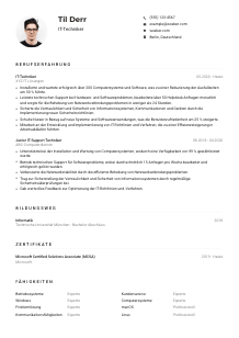Lebenslauf-Muster für IT-Techniker*in