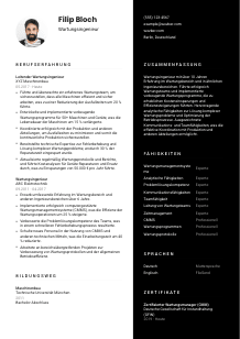 Lebenslauf-Vorlage für Wartungsingenieur*in #3