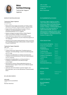Lebenslauf-Vorlage für Technische*r Support-Ingenieur*in #2