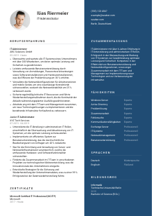 Lebenslauf-Vorlage für IT-Administrator*in #2