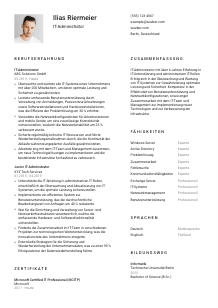 Lebenslauf-Vorlage für IT-Administrator*in #1