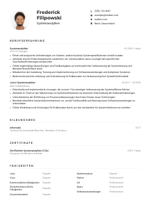 Lebenslauf-Muster für Systemanalytiker*in