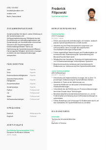 Lebenslauf-Vorlage für Systemanalytiker*in #2