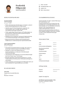 Lebenslauf-Vorlage für Systemanalytiker*in #1