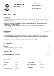 Lebenslauf-Muster für Systemingenieur*in