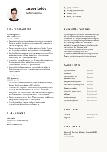 Lebenslauf-Vorlage für Systemingenieur*in #2