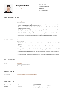 Lebenslauf-Vorlage für Systemingenieur*in #1