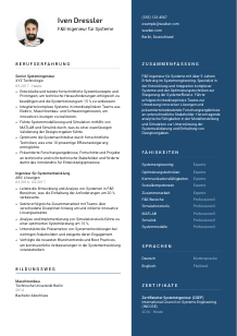 Lebenslauf-Vorlage für F&E-Ingenieur*in für Systeme #2