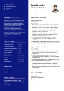 Lebenslauf-Vorlage für F&E-Ingenieur*in für Systeme #3