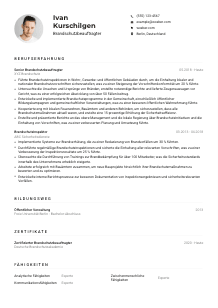Lebenslauf-Muster für Brandschutzbeauftragte*r