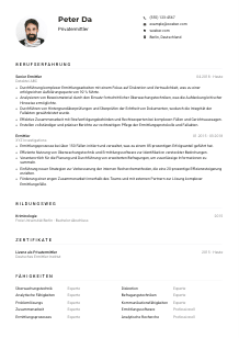 Lebenslauf-Muster für Privatermittler*in
